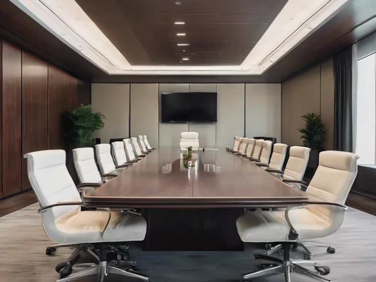 Empty boardroom awaiting a business strategy meeting – Business Support Infrastructure