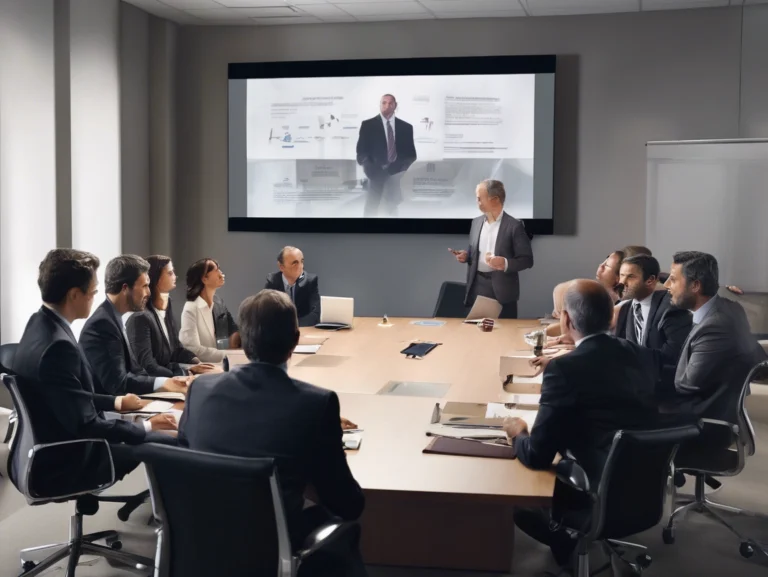 CEO presenting in a high-level boardroom – Strategic Business Support